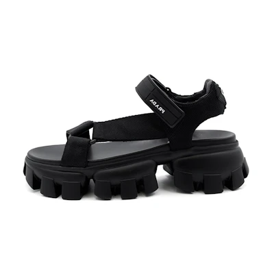 (W) Prada Nylon Sport Sandal 'Sleek Black'