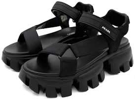 Lookbook (W) Sandal Olahraga Prada Nylon 'Hitam Elegan' 1X037M_3L74_F_0002