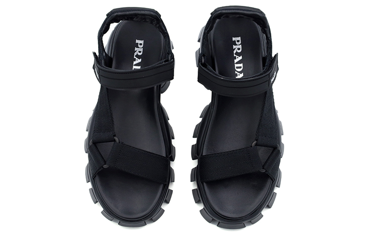 Shop (W) Sandale de Sport en Nylon Prada ''Noir Élégant'' 1X037M_3L74_F_0002