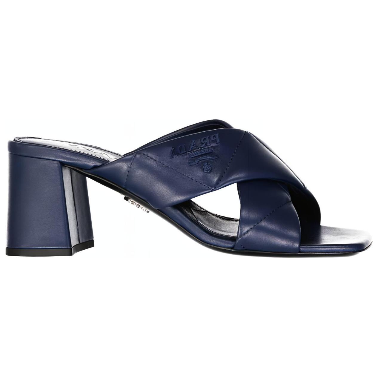 (W) Prada Open-Toe Calfskin Fashion Sandals 'Blue' 圖 2