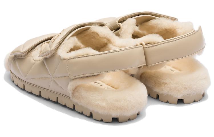 (W) Prada Open-Toe CMFTable Versatile Durable 'Beige Sandals' 圖 4