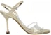 (W) Sandal Prada Emas Tali Buku Lali, Buka Hujung, Gesper Bulat Selesa. 1X457L_3KGF_F0846