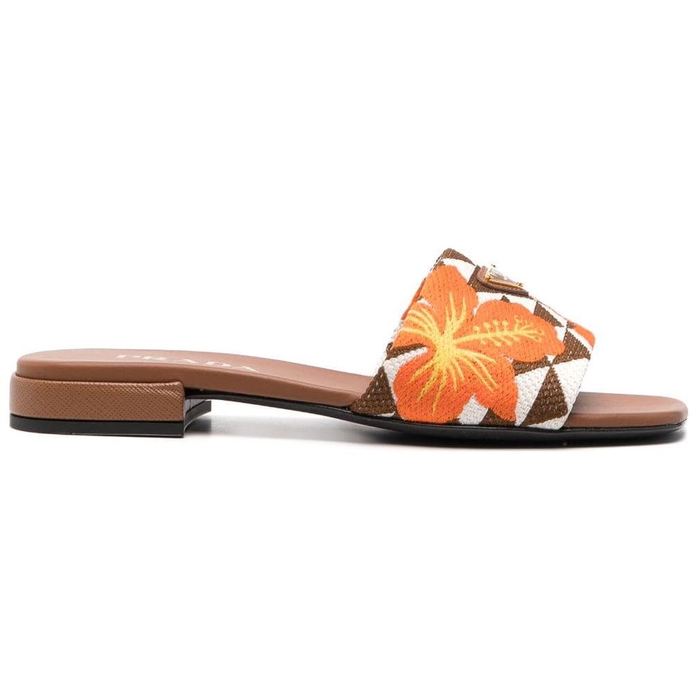 Order (Women) Prada Open Toe Flat Sandals 'Brown Fashion' 1XX652_CLJ_F0102_F_0I0U