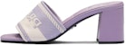 (W) Sandal Tumit Tinggi Prada 'Fesyen Ungu' Terbuka. 1XX612-3LKB-F009U