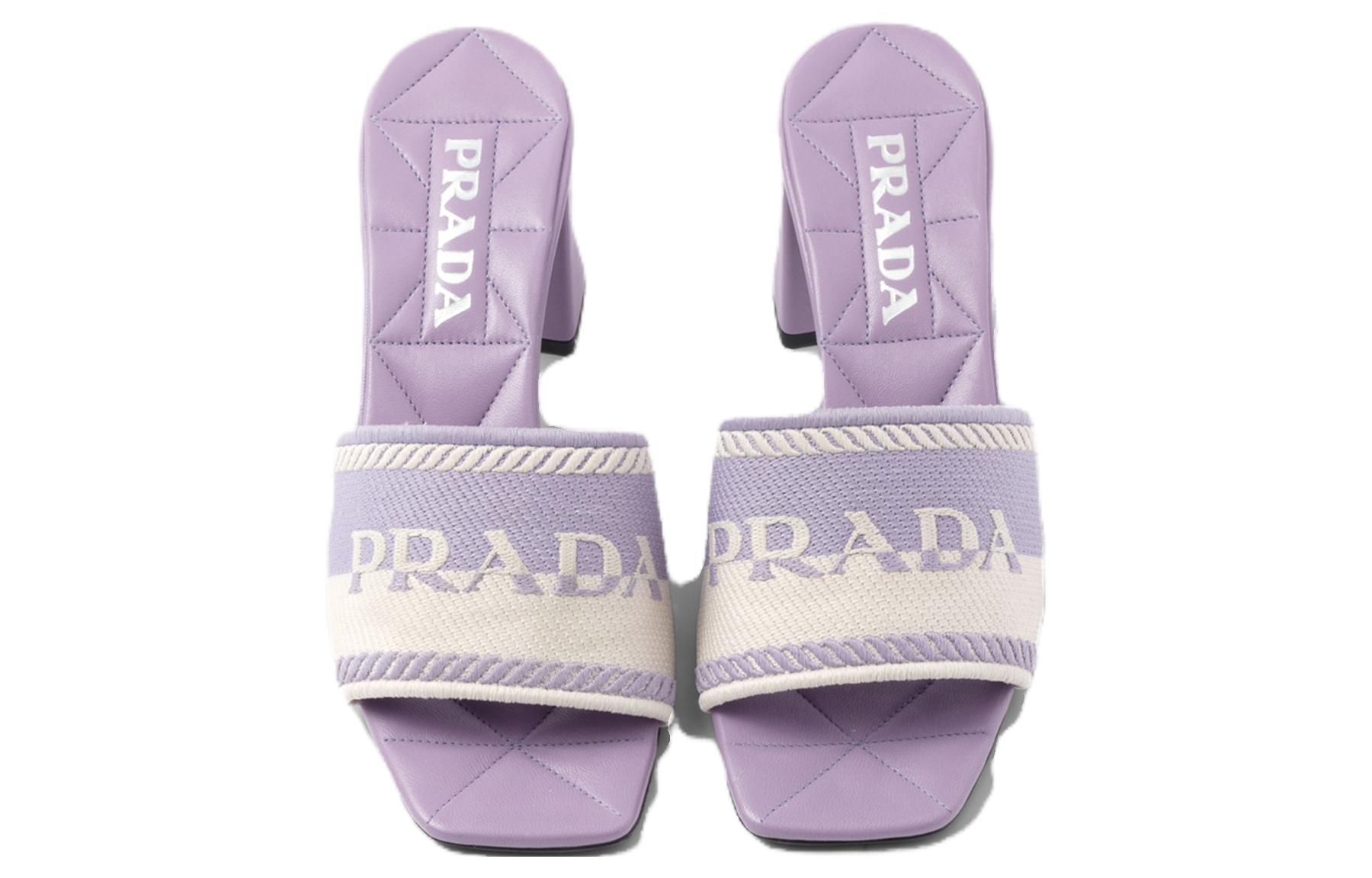 Shop (W) 프라다 오픈토 퍼플 하이힐 샌들 1XX612-3LKB-F009U