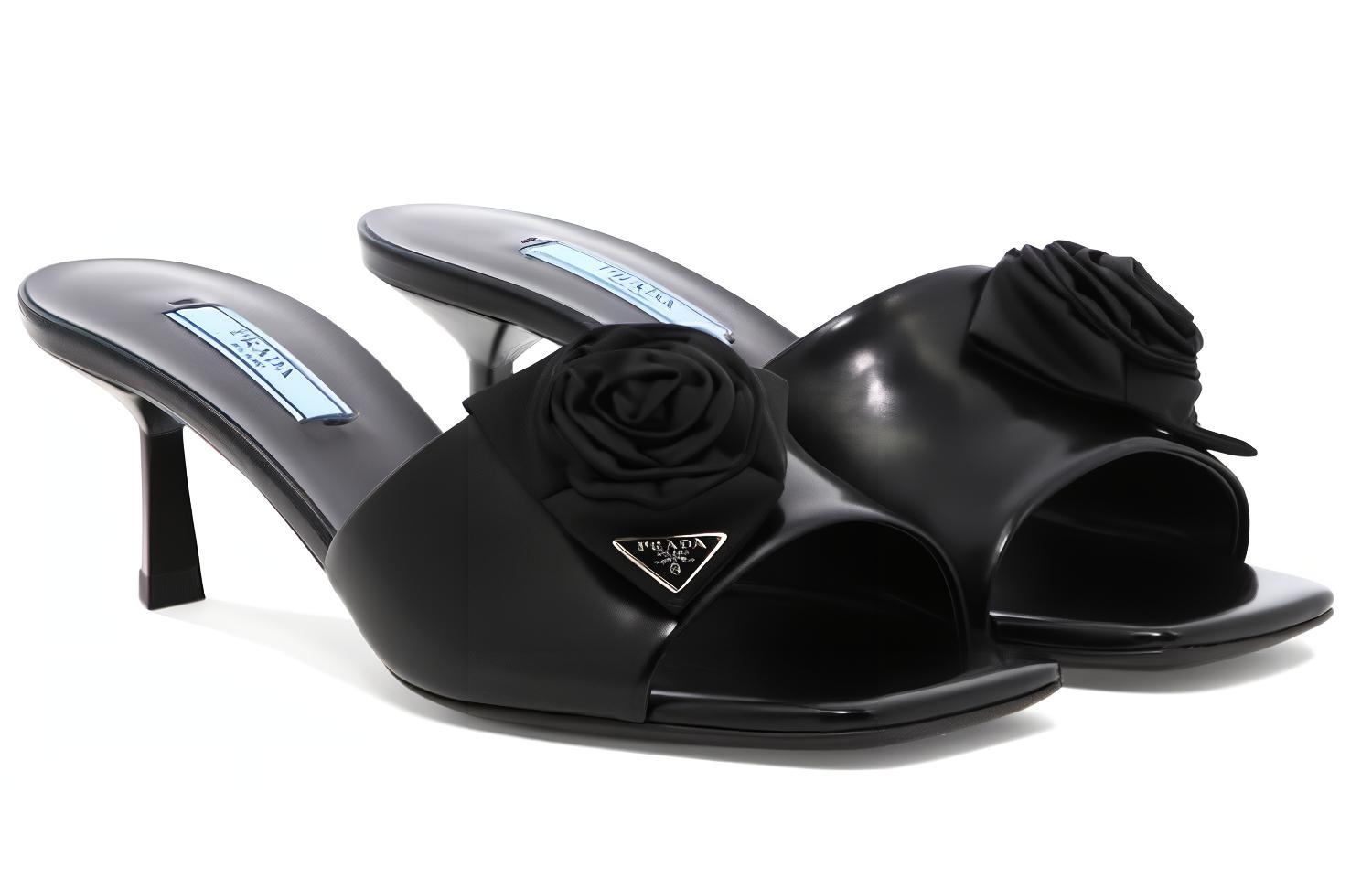 Lookbook (W) Sandal Prada Open Toe Slide 'Black Fashion' Hitam Modis 1XX665_055_F0002