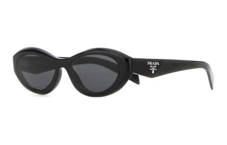 (Women) PRADA Oval Acetate Black Sunglasses for Women with Side Lettering. SPR26ZE16KFE08ZC055 圖 2