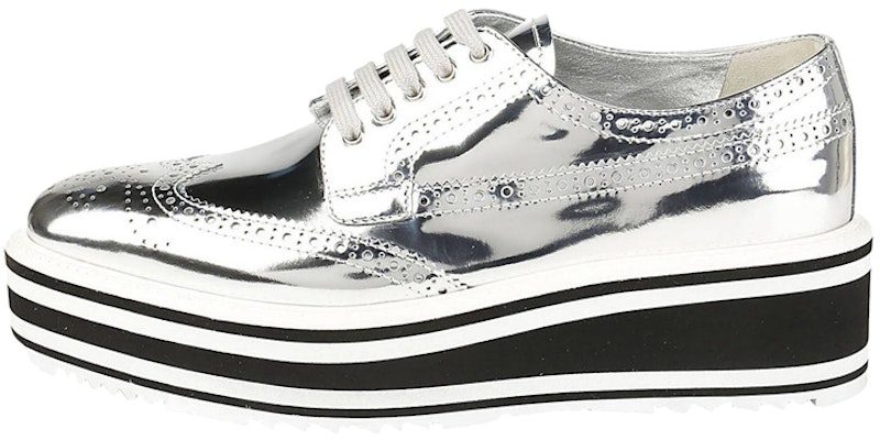 (Women) Prada Oxford Low-Top Platform 'Metallic Silver' 1E722E_6XE_F0118 Buy (Women) Prada Oxford Low-Top Platform 'Metallic Silver' 1E722E_6XE_F0118
