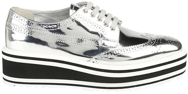(Women) Prada Oxford Low-Top Platform 'Metallic Silver' 1E722E_6XE_F0118 Order (Women) Prada Oxford Low-Top Platform 'Metallic Silver' 1E722E_6XE_F0118