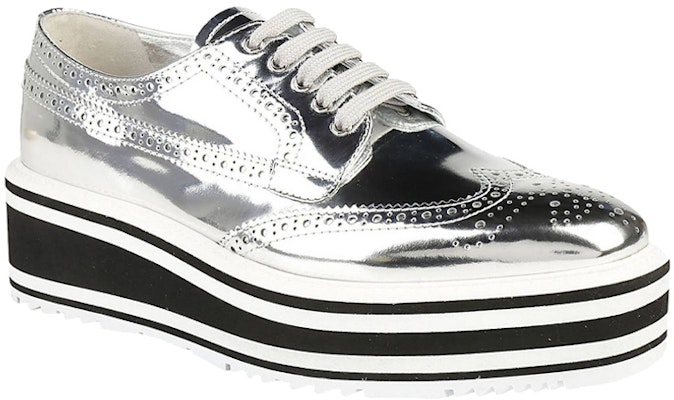 (Women) Prada Oxford Low-Top Platform 'Metallic Silver' 1E722E_6XE_F0118 Shop (Women) Prada Oxford Low-Top Platform 'Metallic Silver' 1E722E_6XE_F0118