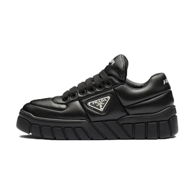 (W) Prada Padded Nappa Leather Sneakers 'Black'