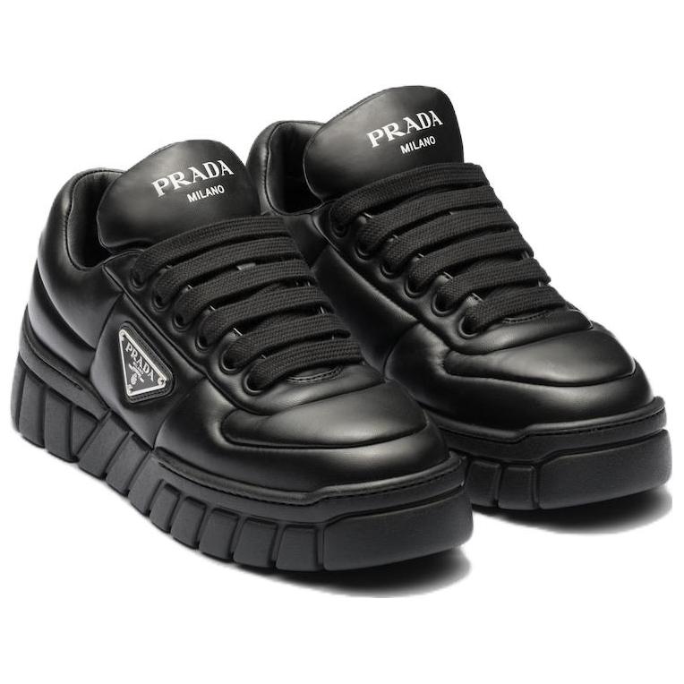 (W) Prada Padded Nappa Leather Sneakers 'Black' 圖 3