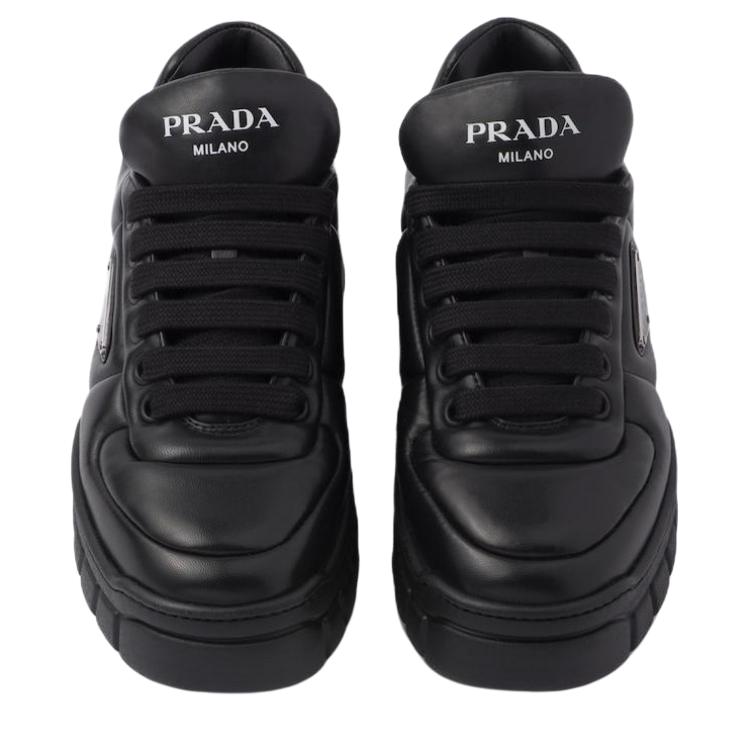 Buy (Women) Prada Padded Nappa Leather Sneakers 'Black