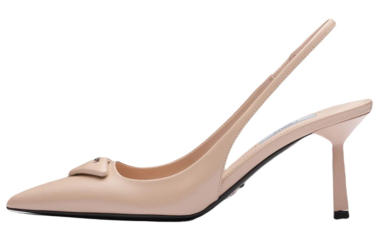 Buy (W) Prada Tacchi Slingback in Pelle Spazzolata con Logo Patch ''Rosa'' 1I901M_055_F0236_F_075