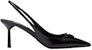 (Women) Prada Patched Logo Brushed Leather Slingback Heels 'Black' 1I901M_055_F0002_F_075
