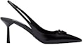 Order (Women) Prada Patched Logo Brushed Leather Slingback Heels 'Black' 1I901M_055_F0002_F_075