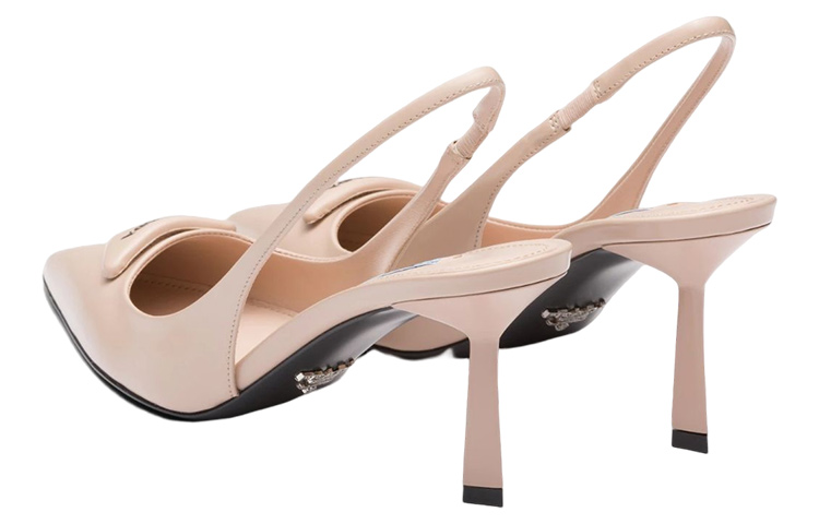 Purchase (W) Prada Tacchi Slingback in Pelle Spazzolata con Logo Patch ''Rosa'' 1I901M_055_F0236_F_075