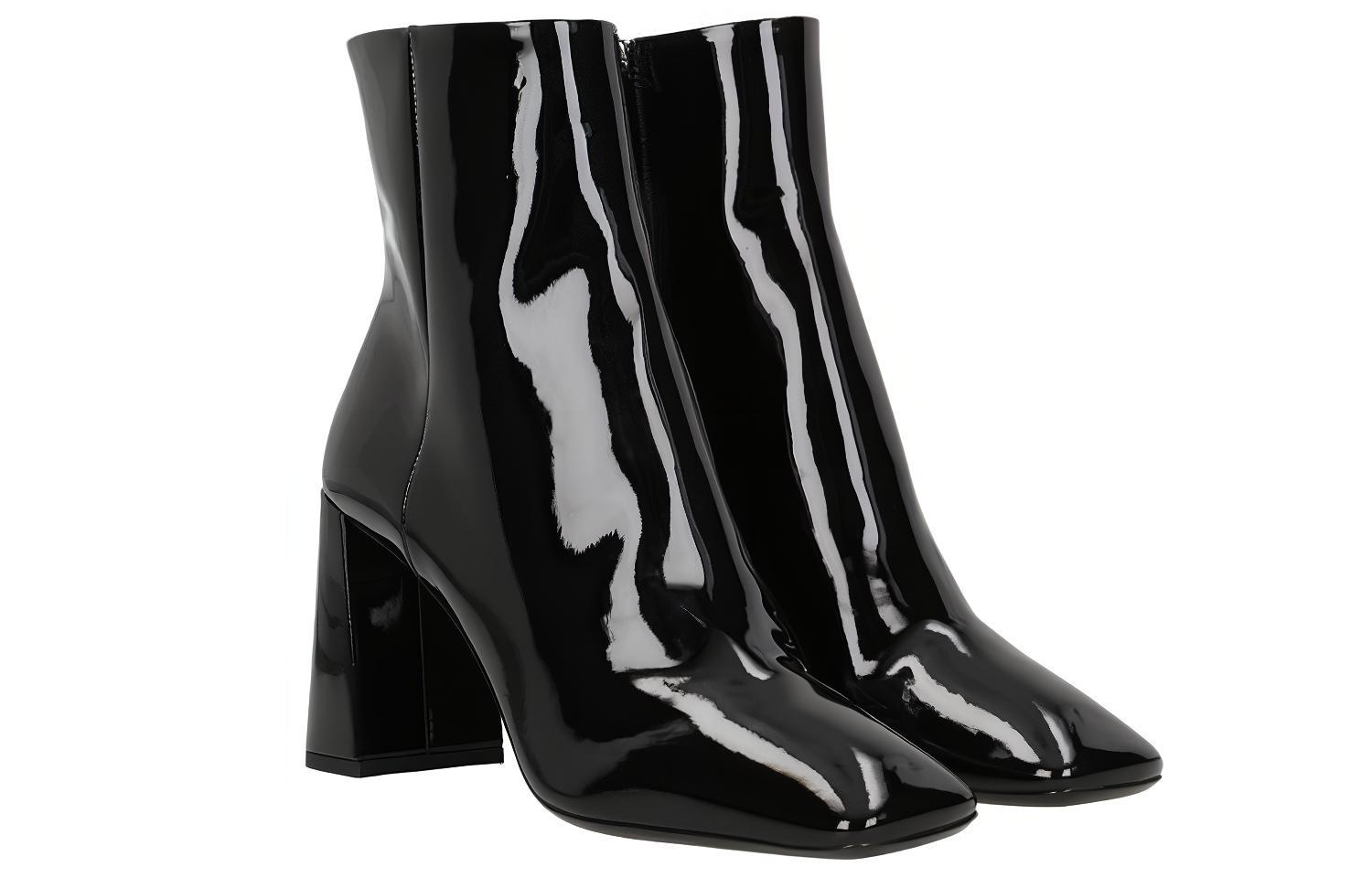 (W) Prada Patent Leather Ankle Boots 'Black' 圖 3