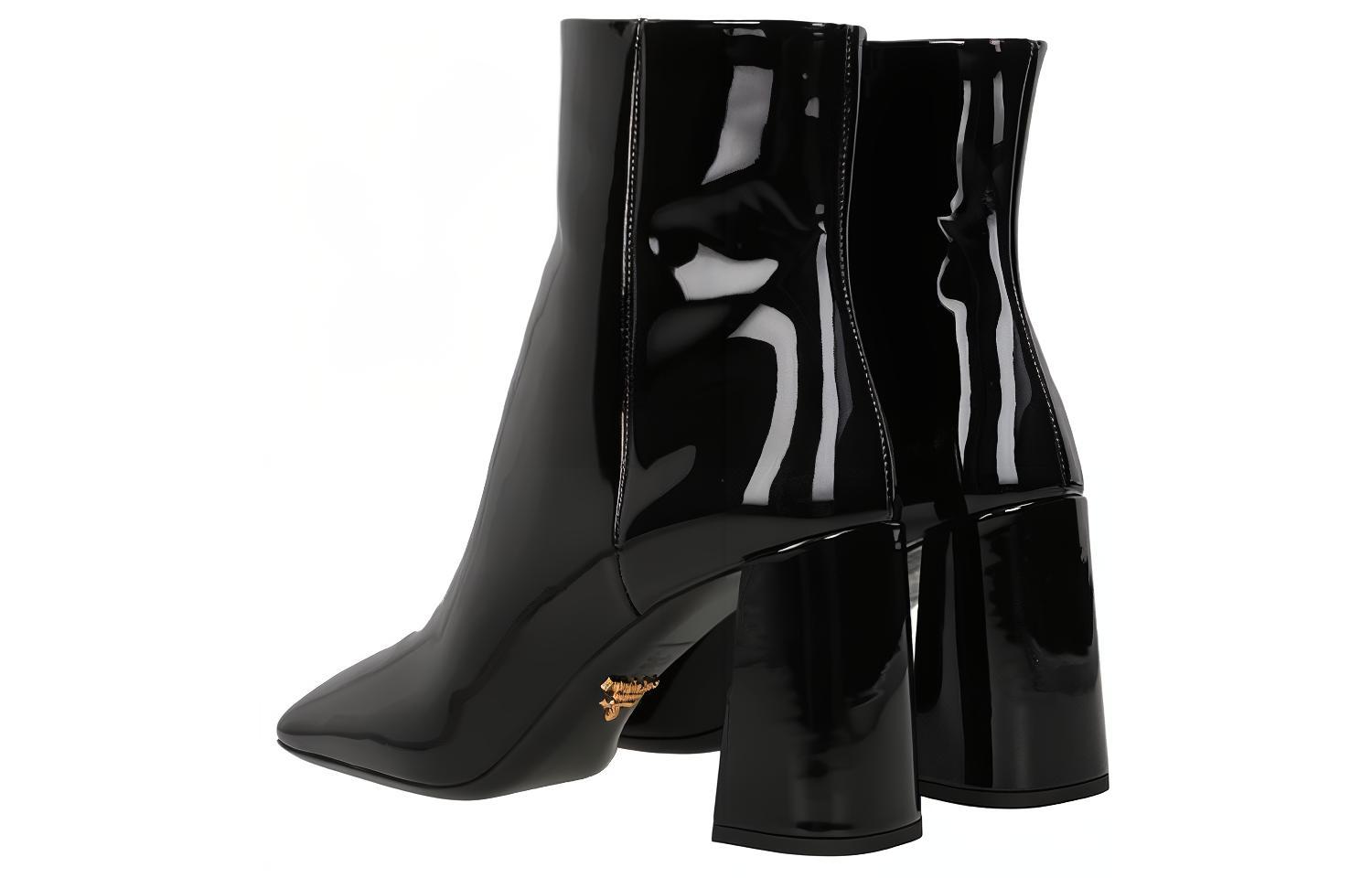 (W) Prada Patent Leather Ankle Boots 'Black' 圖 4
