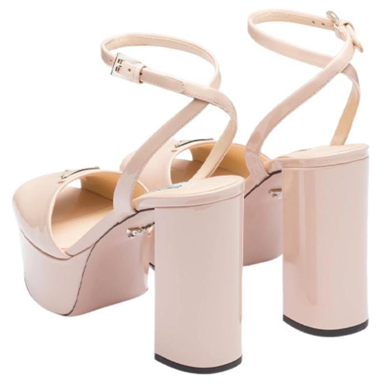 Purchase (W) Prada Mules Ouvertes en Cuir Verni avec Boucle ''Rose''. 1XP48B_069_F0236_F_115