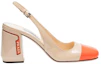 Order (W) Escarpins Prada Talons Épais en Cuir Vernis ''Beige Orange'' 1I223L_ZAZ_F0YHD