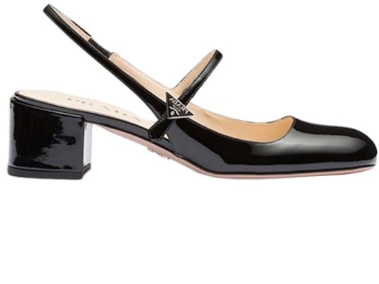 (Women) Prada Patent Leather Chunky Heel Pumps 'Fashion Logo Black' 1I161N_069_F0002_F_045 Order (Women) Prada Patent Leather Chunky Heel Pumps 'Fashion Logo Black' 1I161N_069_F0002_F_045