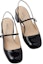 Shop (W) Prada Tumit Tinggi Kulit Berkilat 'Fashion Logo Hitam' 1I161N_069_F0002_F_045