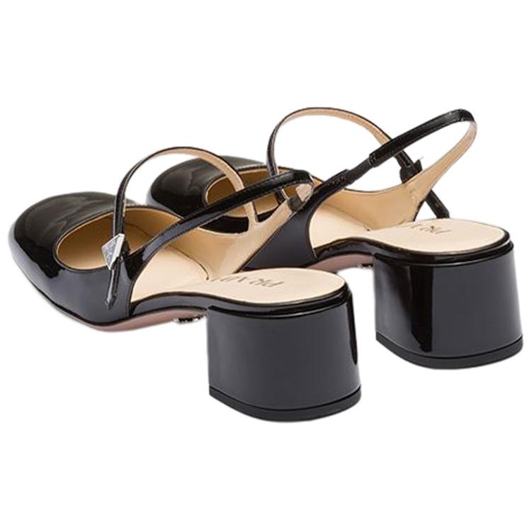 Purchase (W) Zapatos Prada de Tacón Grueso en Charol Negro con Logo de Moda. 1I161N_069_F0002_F_045