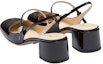 Purchase (W) Prada Tumit Tinggi Kulit Berkilat 'Fashion Logo Hitam' 1I161N_069_F0002_F_045