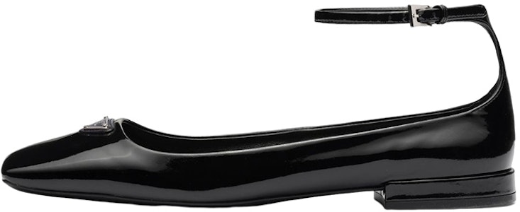 PRADA 亮皮 時尚配扣 平底鞋 女款 黑色 Buy PRADA 亮皮 時尚配扣 平底鞋 女款 黑色