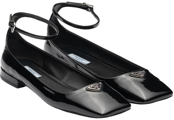 (Women) Prada Patent Leather Flat with Fashion Buckle 'Black' 1F036N_069_F0002_F_010 Lookbook (Women) Prada Patent Leather Flat with Fashion Buckle 'Black' 1F036N_069_F0002_F_010