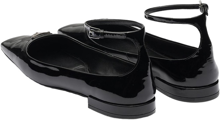 (Women) Prada Patent Leather Flat with Fashion Buckle 'Black' 1F036N_069_F0002_F_010 Purchase (Women) Prada Patent Leather Flat with Fashion Buckle 'Black' 1F036N_069_F0002_F_010