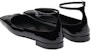 (W) Prada Kasut Rata Kulit Hitam dengan Gesper Fesyen 1F036N_069_F0002_F_010