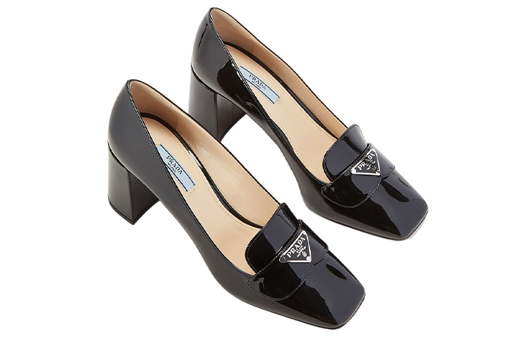 Lookbook (Women) Prada Patent Leather High Heels 'Black Fashion Mule' 1D017M_069_F0002