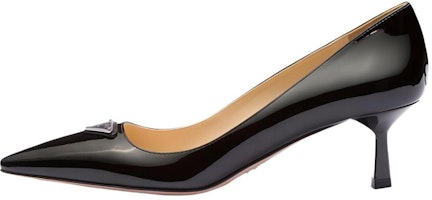 (Women) Prada Patent Leather High Heels 'Metal Logo' 1I154N_069_F0002_F_055 (Women) Prada Patent Leather High Heels 'Metal Logo' 1I154N_069_F0002_F_055