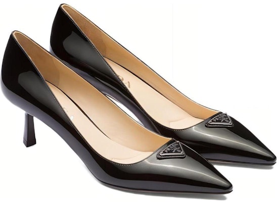 (Women) Prada Patent Leather High Heels 'Metal Logo' 1I154N_069_F0002_F_055 Lookbook (Women) Prada Patent Leather High Heels 'Metal Logo' 1I154N_069_F0002_F_055