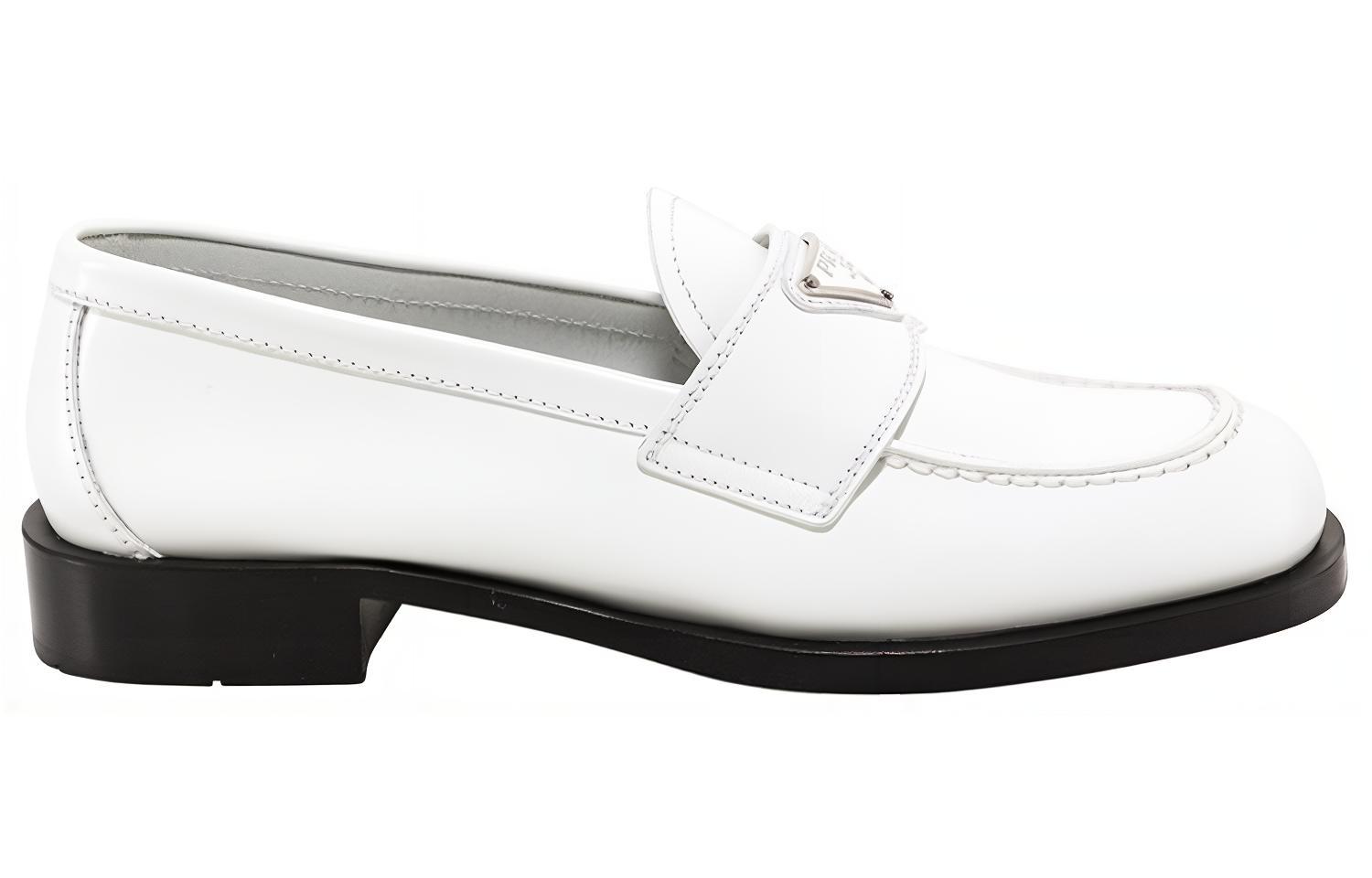 (W) Prada Patent Leather Loafers 'White' 圖 2