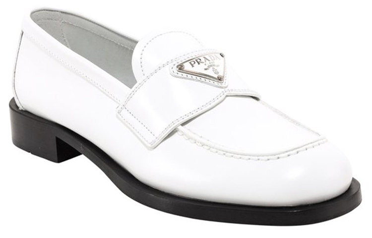 (W) Prada Patent Leather Loafers 'White' 圖 3