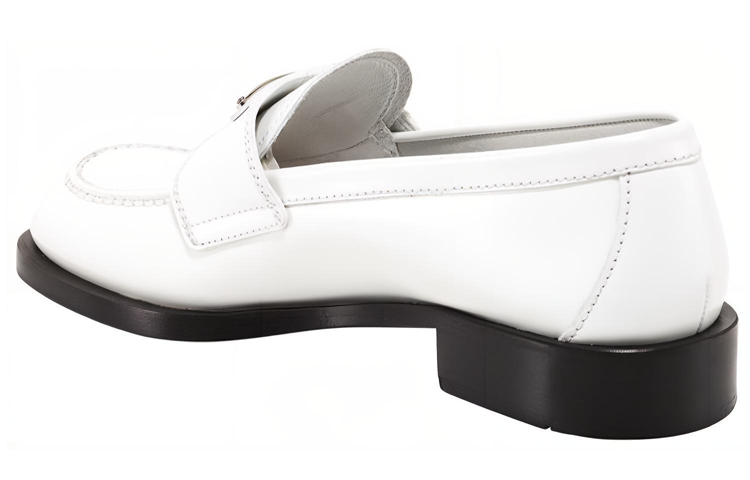 (W) Prada Patent Leather Loafers 'White' 圖 4