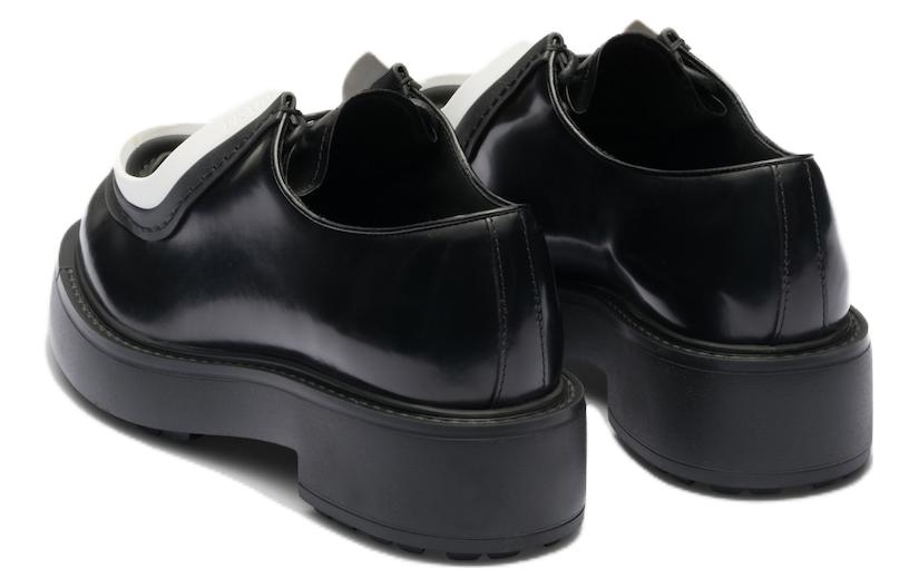 (W) Prada Patent Leather Low-Top Sneakers 'Black and White' 圖 4