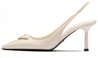 (Women) Prada Patent Leather Pointed-Toe Buckle Stiletto High Heels 'White' 1I901M_JHR_F0304_F_A075 (Women) Prada Patent Leather Pointed-Toe Buckle Stiletto High Heels 'White' 1I901M_JHR_F0304_F_A075