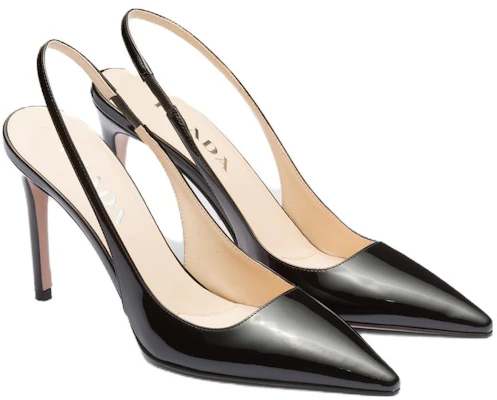 (W) Prada Tacones de Aguja de Charol con Punta Afilada 'Negro' 1I164N_069_F0002_F_095 Order (W) Prada Tacones de Aguja de Charol con Punta Afilada 'Negro' 1I164N_069_F0002_F_095