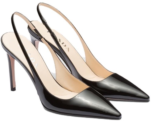 (Women) Prada Patent Leather Pointed-Toe Stiletto Heels 'Black' 1I164N_069_F0002_F_095 Order (Women) Prada Patent Leather Pointed-Toe Stiletto Heels 'Black' 1I164N_069_F0002_F_095