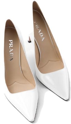 (Women) Prada Patent Leather Pointed-Toe Stiletto Heels 'White' 1I166N_069_F0009_F_095 Lookbook (Women) Prada Patent Leather Pointed-Toe Stiletto Heels 'White' 1I166N_069_F0009_F_095