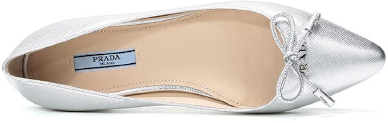 (W) プラダ エナメル ポインテッドトゥ フラットシューズ (シルバー) 1F599L_3KGD_F0118_F_012 Purchase (W) プラダ エナメル ポインテッドトゥ フラットシューズ (シルバー) 1F599L_3KGD_F0118_F_012