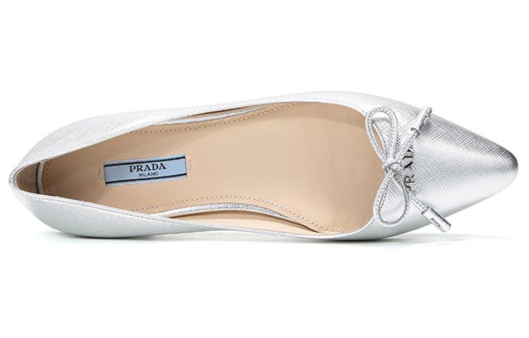Purchase (W) Ballerine Prada in Pelle Verniciata a Punta ''Argento'' 1F599L_3KGD_F0118_F_012