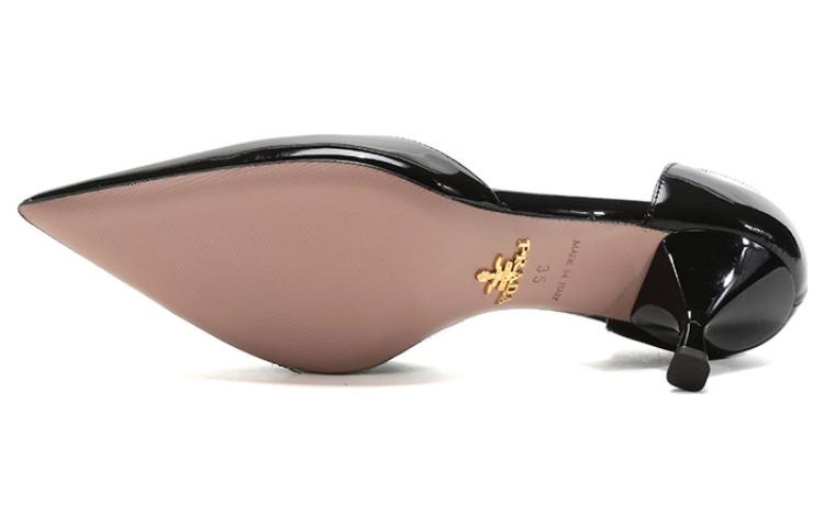 Details for (W) Prada Tacchi Alti in Pelle Verniciata a Punta ''Nero'' 1I240L_069_F0002_F_065