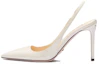 Buy (W) Escarpins Prada en Cuir Verni à Bout Pointu Slingback ''Blanc Ivoire''. 1I164N_069_F0304_F_095