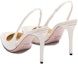Shop (W) Prada Kasut Tumit Tinggi Slingback Kulit Kilat 'Putih Gading' 1I164N_069_F0304_F_095