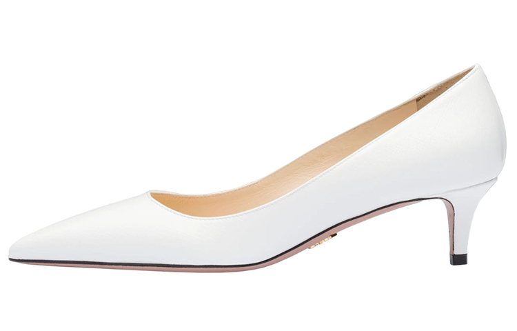 Buy (Women) Prada Patent Leather Pointed Toe Stiletto Mid-Heels 'White' 1I834I_3A9S_F0009_F_J045
